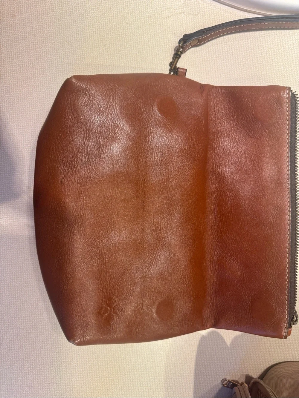 Patricia Nash Brown Leather Wristlet Pouch